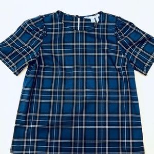Draper James Plaid Puff Sleeve Blouse